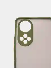 Зелёный хаки чехол для Honor 50 и Huawei Nova 9, пластиковый, матовый, с цветными кнопками