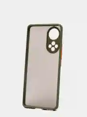 Зелёный хаки чехол для Honor 50 и Huawei Nova 9, пластиковый, матовый, с цветными кнопками