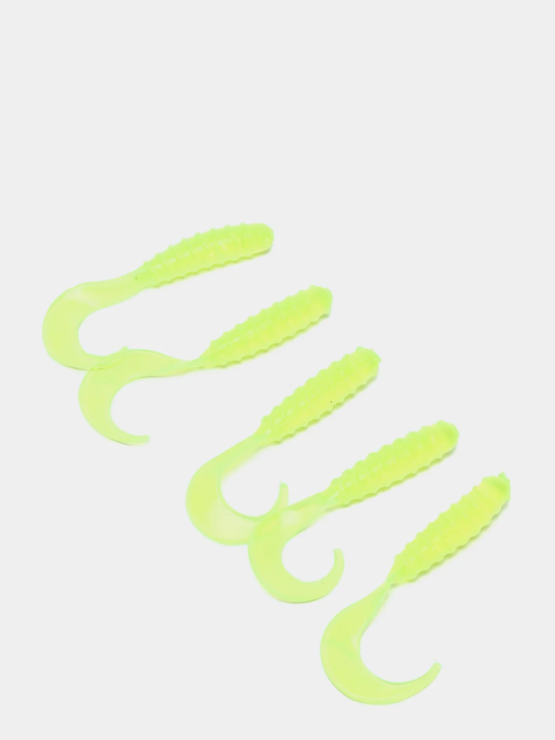 Салатовый силиконовые приманки ACTION PLASTICS Curl Tail Grub 3