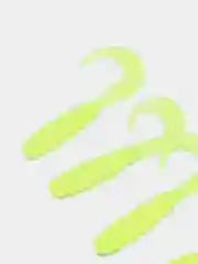 Салатовый силиконовые приманки ACTION PLASTICS Curl Tail Grub 3
