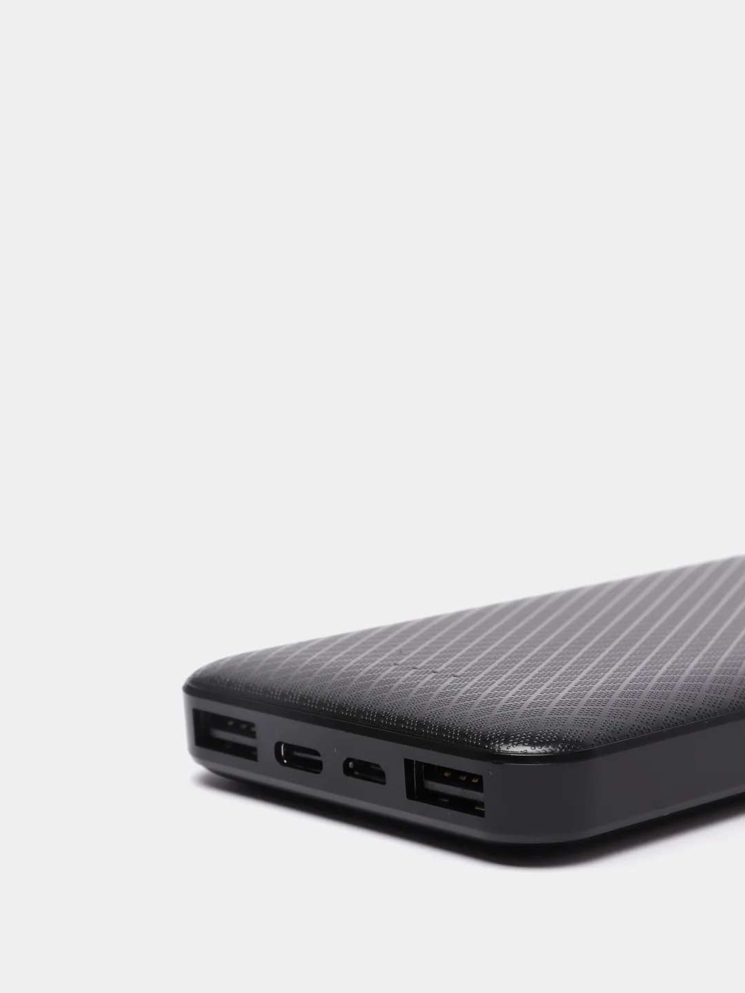 Черный внешний аккумулятор Borofone BJ3 Minimalist 10.000 mAh 2A (2xUSB, Micro-USB/Type-C)