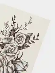 Розовый переводная тату / Временная татуировка/ 9,6 * 19 см