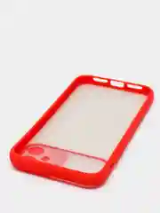 Красный чехол для Айфон iPhone 11 Pro, Max 12, 13 mini, 14 Plus, 15 с защитой для камеры