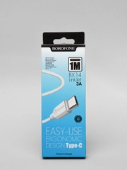 Borofone BX 14,Кабель Type-C на USB 3A