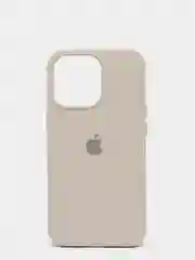 Светло-бежевый чехол для iPhone 13 Pro (6.1") Silicone, закрытый низ, с логотипом
