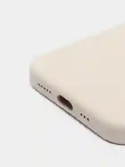 Светло-бежевый чехол для iPhone 13 Pro (6.1") Silicone, закрытый низ, с логотипом