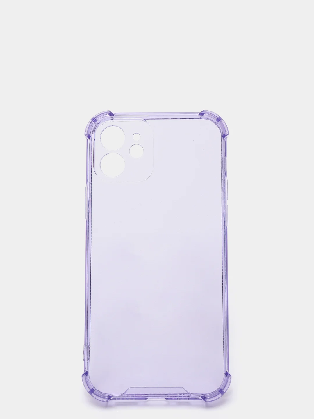Фиолетовый противоударный чехол для iPhone 11, 12, 13, 13 Pro защита камеры, прозрачный, неоновый