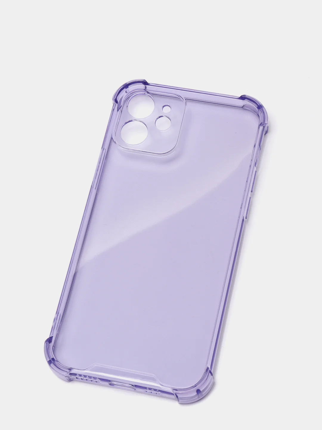 Фиолетовый противоударный чехол для iPhone 11, 12, 13, 13 Pro защита камеры, прозрачный, неоновый