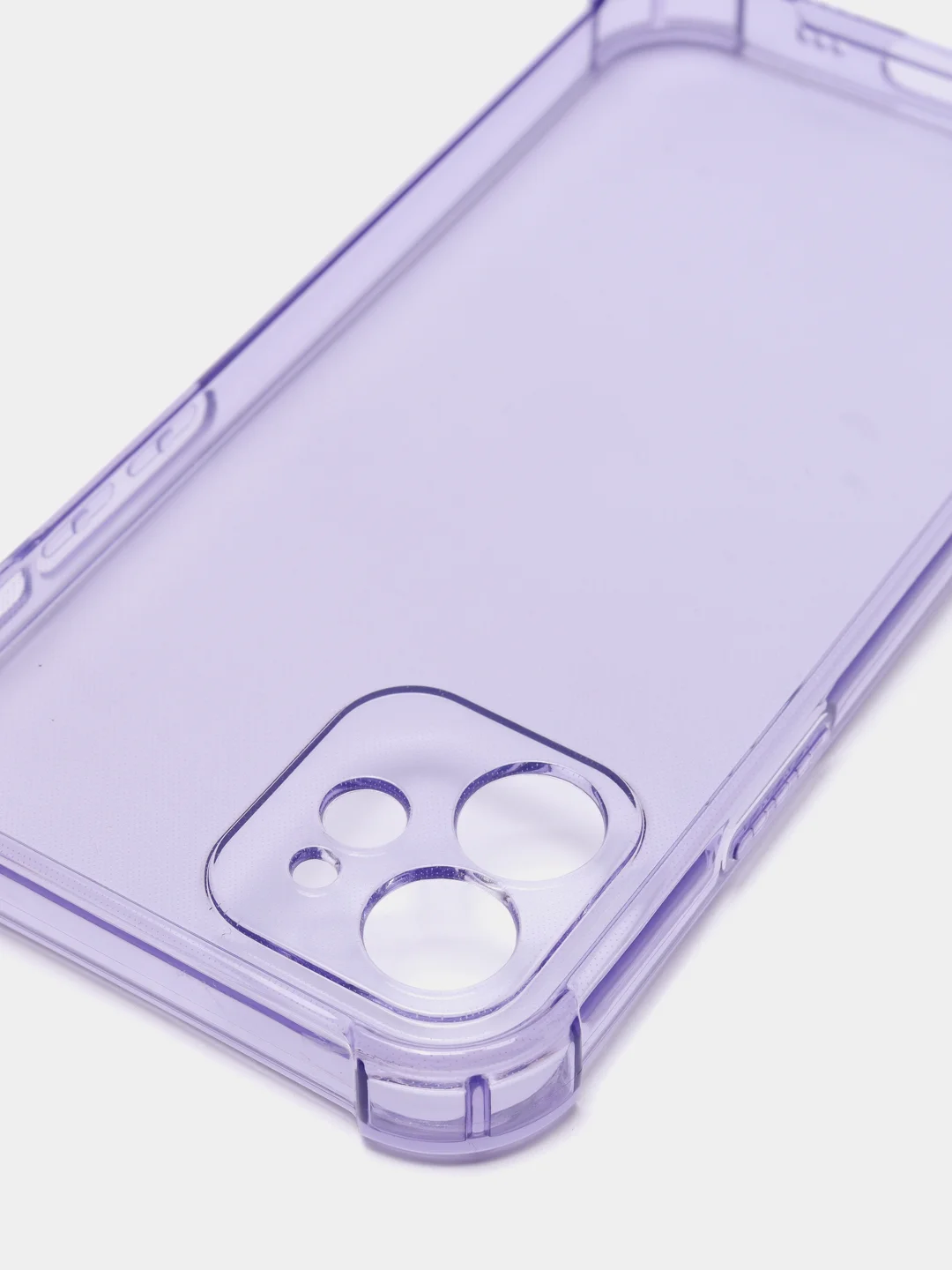 Фиолетовый противоударный чехол для iPhone 11, 12, 13, 13 Pro защита камеры, прозрачный, неоновый