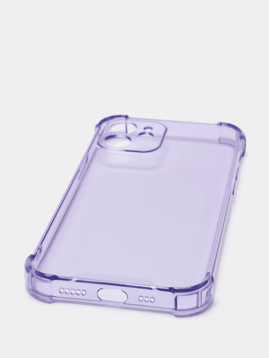 Фиолетовый противоударный чехол для iPhone 11, 12, 13, 13 Pro защита камеры, прозрачный, неоновый