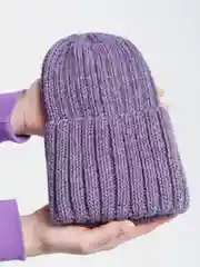 Пурпурный шапка женская "Тыковка", осень-зима, 2*2