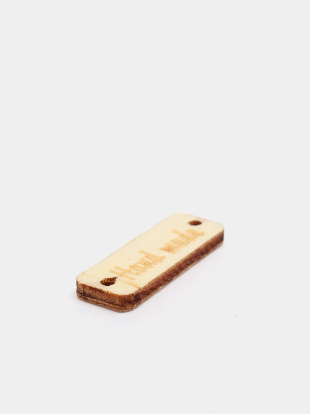 Бежевый бирка "Hand made", дерево