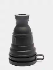 Разъём-розетка электрический, с крышкой, каучук c/з 16A IP44, черный