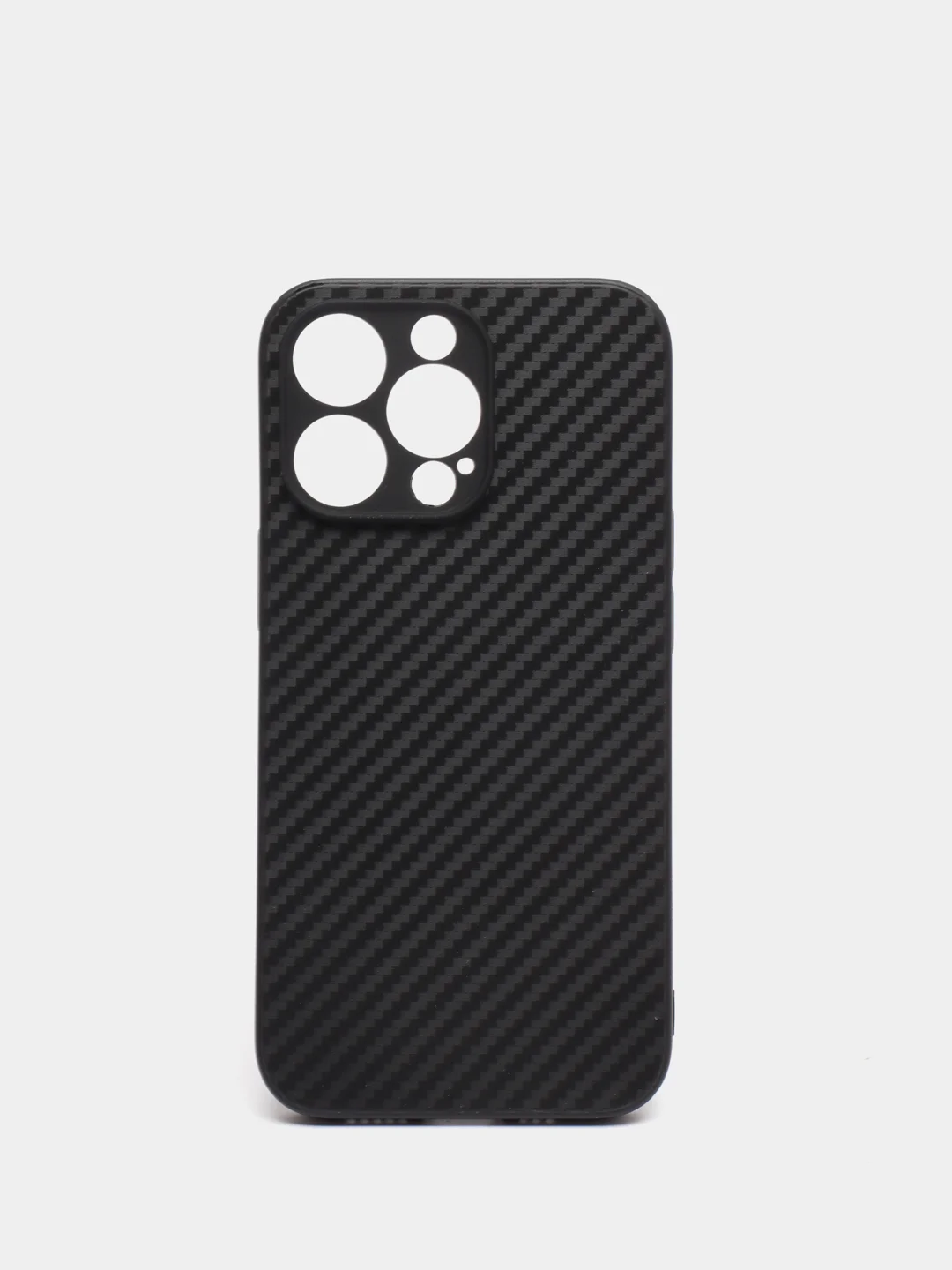 Чехол для iPhone 13 / 13PRO / 13PROMAX с защитой камеры, карбон , черный