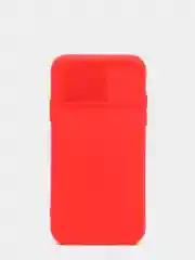Красный чехол iPhone X / Xs силиконовый с закрывающейся камерой