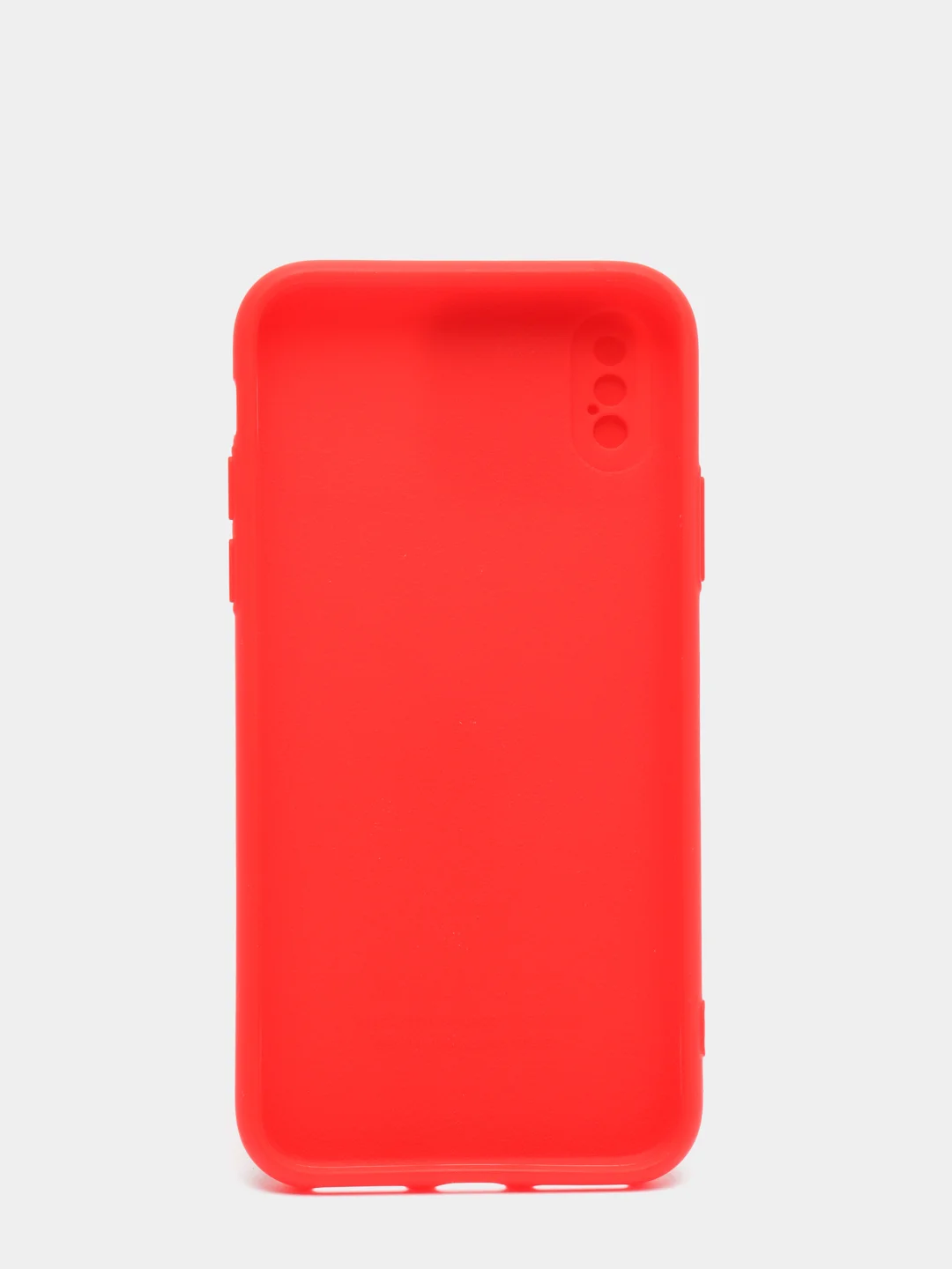 Красный чехол iPhone X / Xs силиконовый с закрывающейся камерой