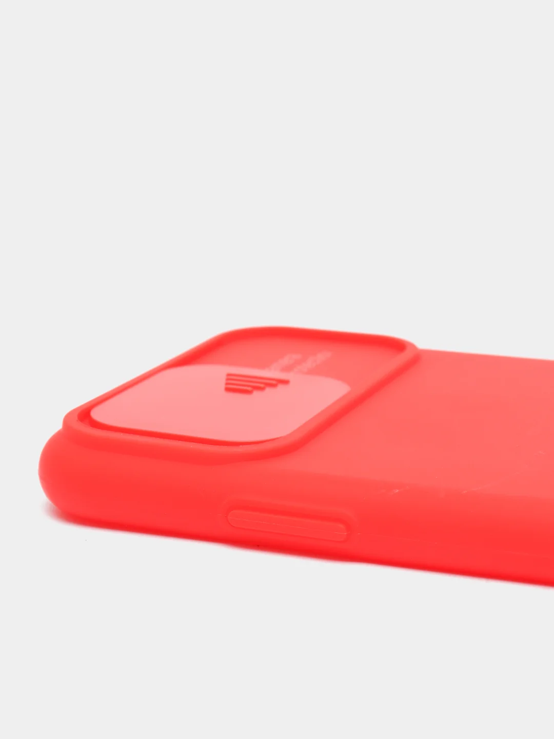 Красный чехол iPhone X / Xs силиконовый с закрывающейся камерой