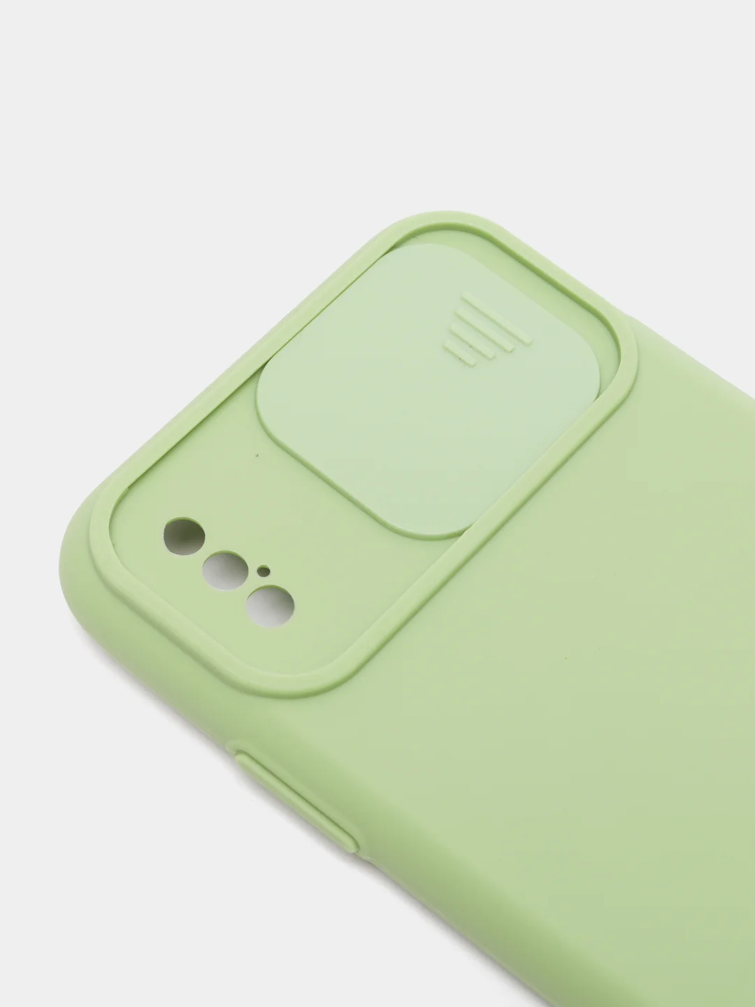 Лесной зеленый чехол iPhone X / Xs силиконовый с закрывающейся камерой