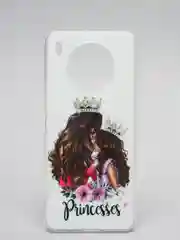 Белый чехол Huawei Honor 50 Lite, Хуавей Хонор 50 Лайт, силиконовый, с рисунком