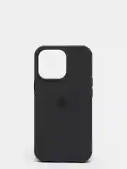 Угольный чехол для iPhone 13 Pro (6.1") Silicone, закрытый низ, с логотипом