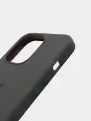Угольный чехол для iPhone 13 Pro (6.1") Silicone, закрытый низ, с логотипом