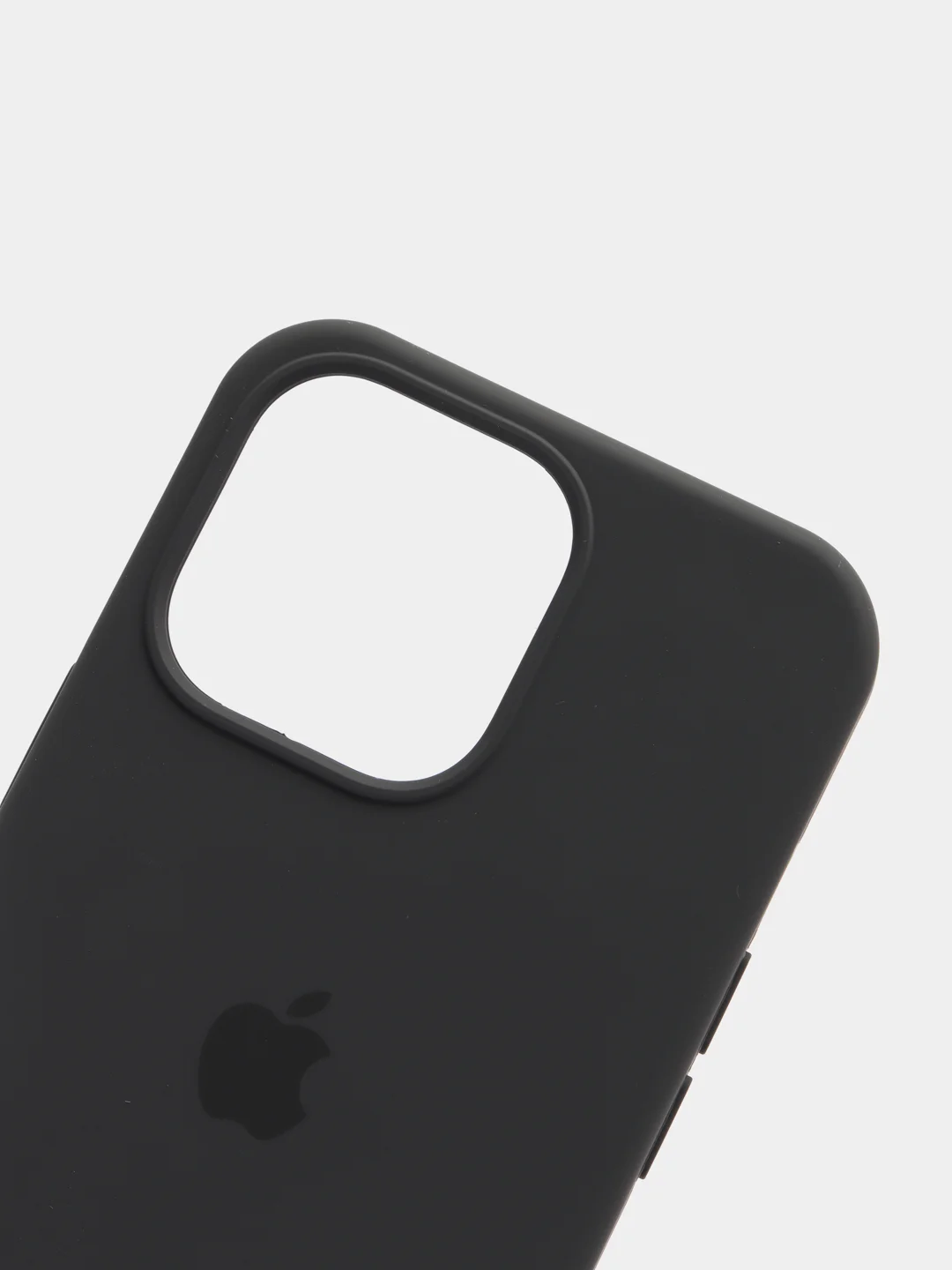 Угольный чехол для iPhone 13 Pro (6.1") Silicone, закрытый низ, с логотипом