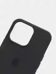 Угольный чехол для iPhone 13 Pro (6.1") Silicone, закрытый низ, с логотипом
