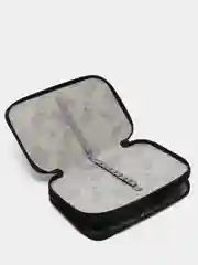 Лавандовый пенал школьный, 2 отделения