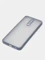 Синий меланж чехол Xiaomi Redmi 9 (Сяоми Редми 9) пластиковый матовый с цветными кнопками