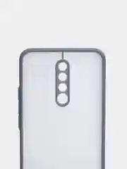 Синий меланж чехол Xiaomi Redmi 9 (Сяоми Редми 9) пластиковый матовый с цветными кнопками