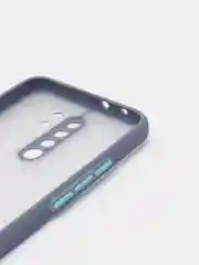 Синий меланж чехол Xiaomi Redmi 9 (Сяоми Редми 9) пластиковый матовый с цветными кнопками