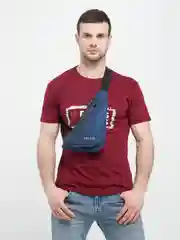 Синий мужская сумка через плечо
