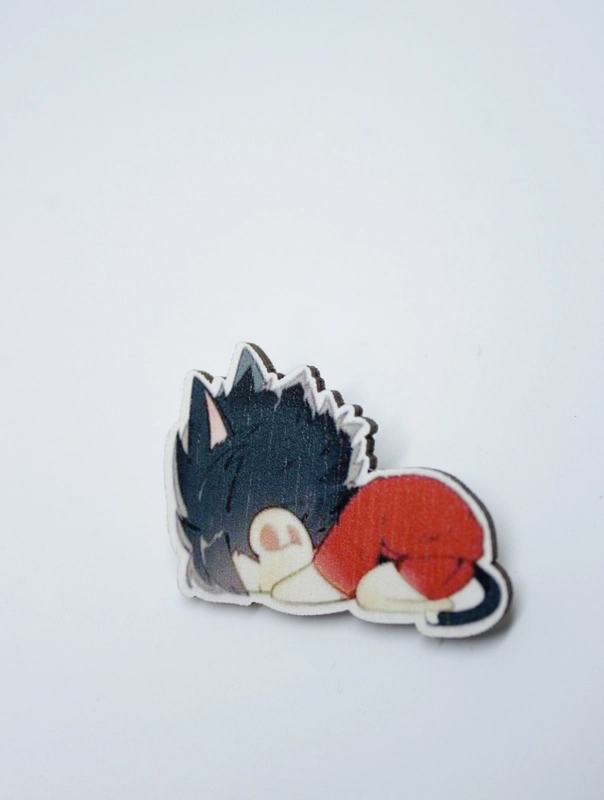 Значок деревянный по мотивам аниме "Волейбол" (Haikyuu)