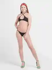 Черный купальник женский раздельный
