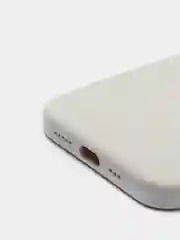 Белый чехол для iPhone 13 Pro (6.1") Silicone, закрытый низ, с логотипом