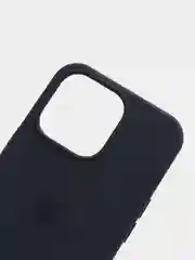 Темно-синий чехол для iPhone 13 Pro (6.1") Silicone, закрытый низ, с логотипом