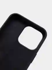 Темно-синий чехол для iPhone 13 Pro (6.1") Silicone, закрытый низ, с логотипом