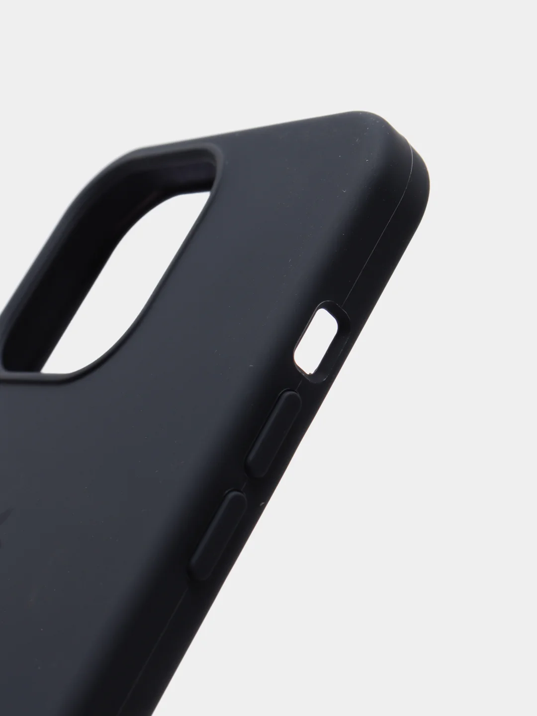 Темно-синий чехол для iPhone 13 Pro (6.1") Silicone, закрытый низ, с логотипом