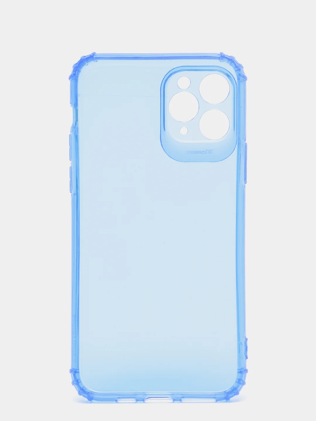 Синий чехол силиконовый, прозрачный " Неон" для Айфон iPhone 11 / 11 Pro / 11 Pro Max / 12