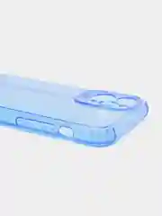 Синий чехол силиконовый, прозрачный " Неон" для Айфон  iPhone  11 / 11 Pro / 11 Pro Max / 12