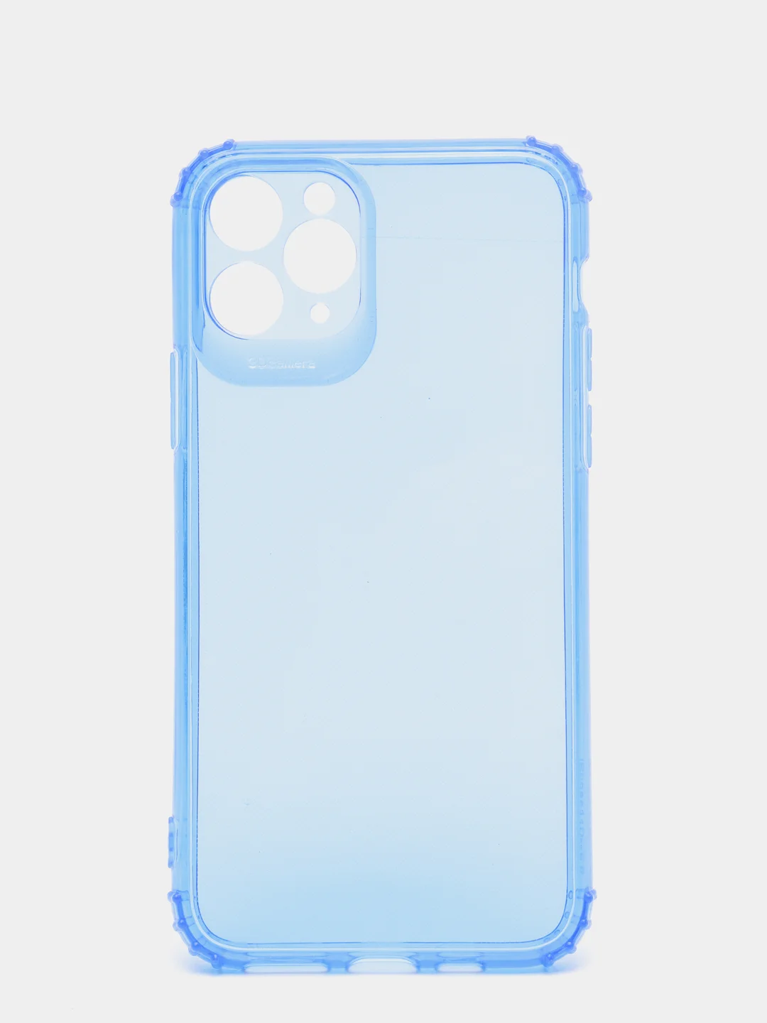 Синий чехол силиконовый, прозрачный " Неон" для Айфон iPhone 11 / 11 Pro / 11 Pro Max / 12