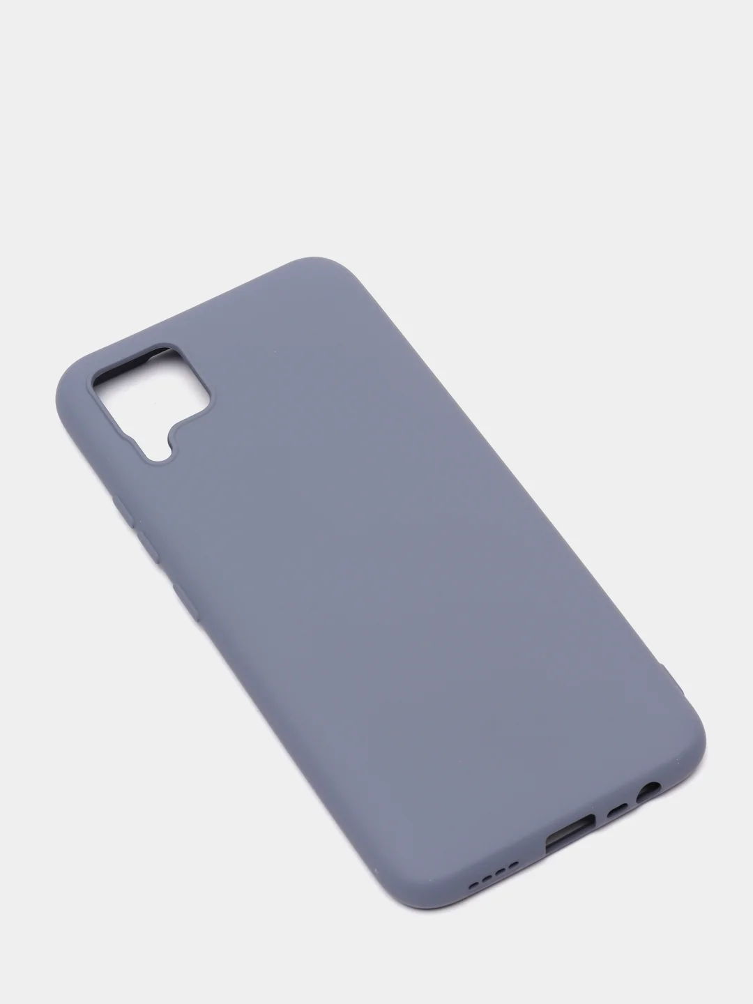Серый чехол силиконовый для Realme C15 / C12, без отпечатка пальца, с бархатной подкладкой