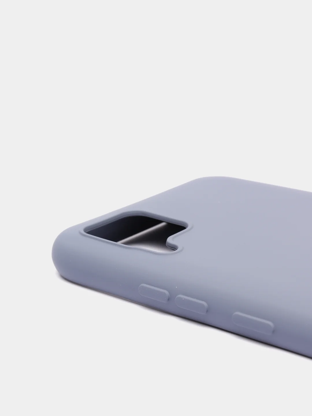 Серый чехол силиконовый для Realme C15 / C12, без отпечатка пальца, с бархатной подкладкой