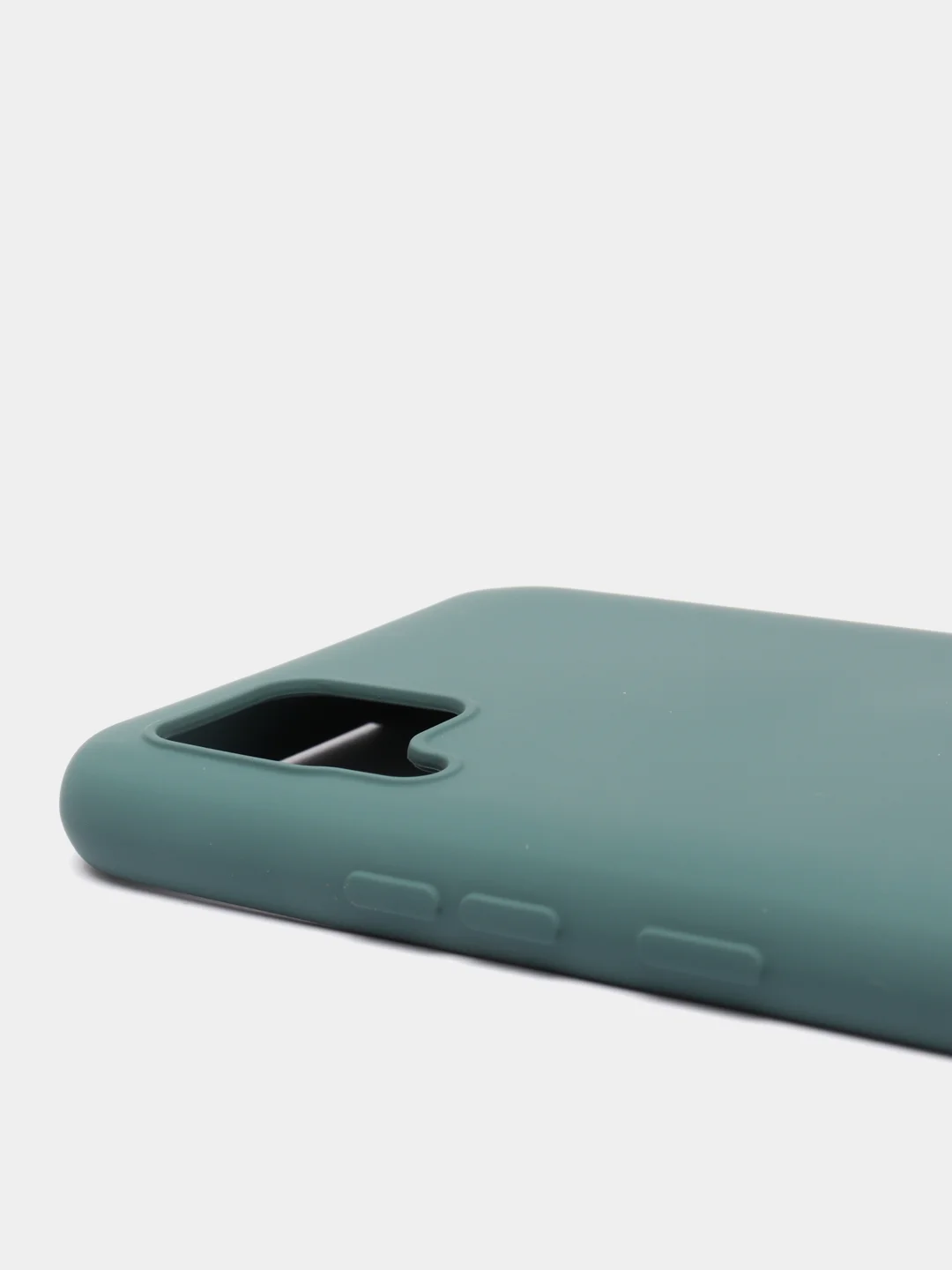 Зеленый чехол силиконовый для Realme C15 / C12, без отпечатка пальца, с бархатной подкладкой