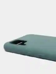Зеленый чехол силиконовый для Realme C15 / C12, без отпечатка пальца, с бархатной подкладкой