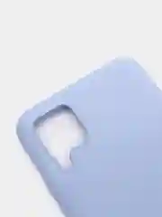 Голубой чехол силиконовый для Realme C15 / C12, без отпечатка пальца, с бархатной подкладкой