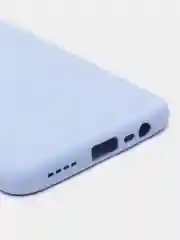Голубой чехол силиконовый для Realme C15 / C12, без отпечатка пальца, с бархатной подкладкой