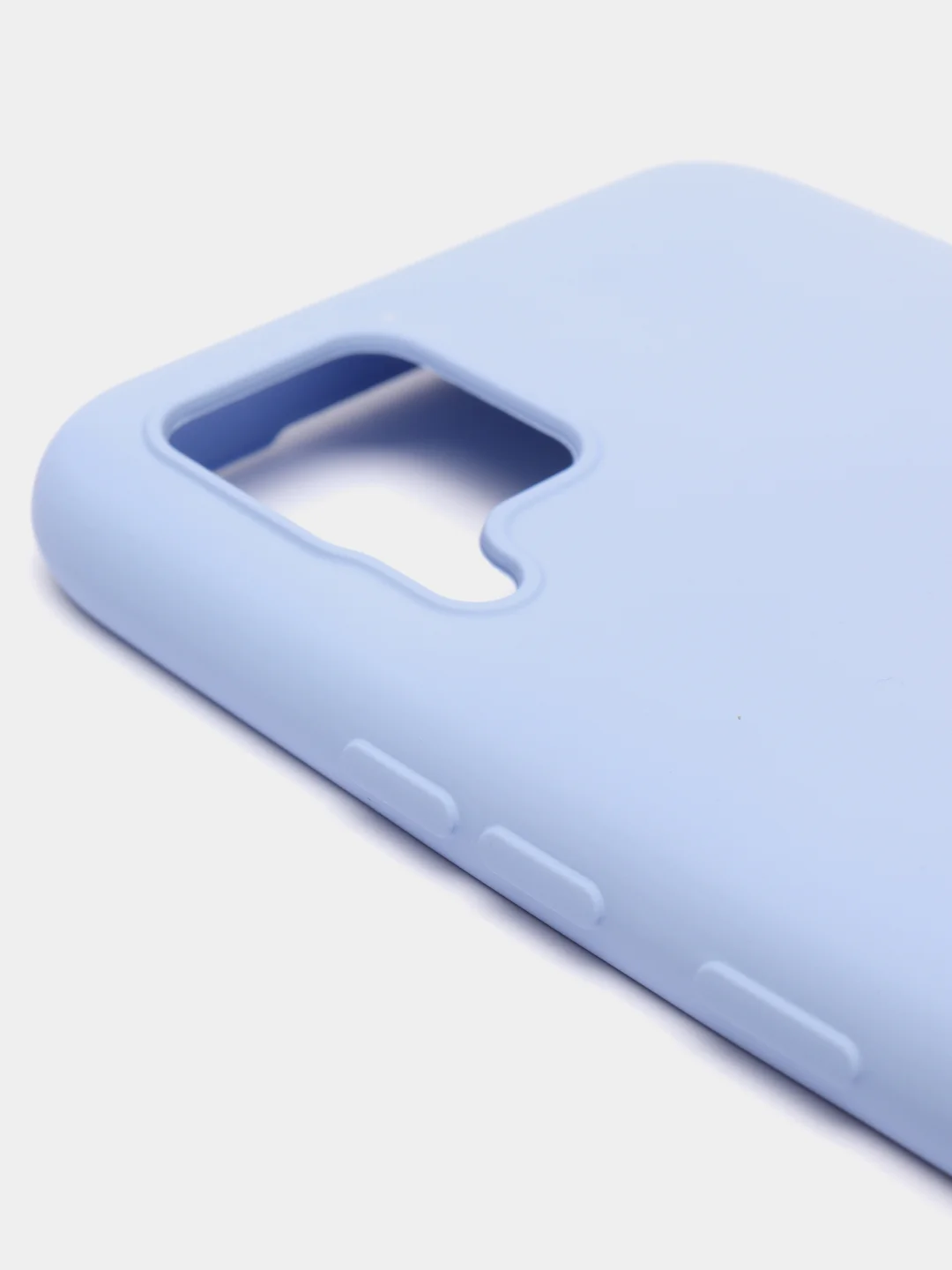 Голубой чехол силиконовый для Realme C15 / C12, без отпечатка пальца, с бархатной подкладкой