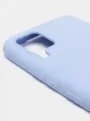 Голубой чехол силиконовый для Realme C15 / C12, без отпечатка пальца, с бархатной подкладкой