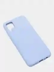 Голубой чехол силиконовый для Realme C15 / C12, без отпечатка пальца, с бархатной подкладкой